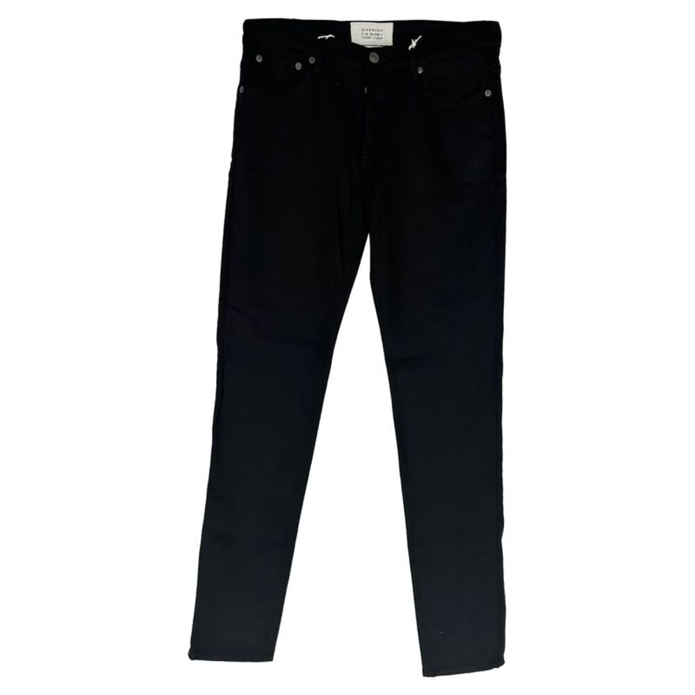 Givenchy Logo-Patch Slim-Fit Jeans in Black Cotton